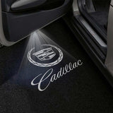 Cadillac black logo door light plug and play warranty