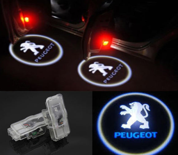 Für Peugeot 208 Auto Zubehör Auto Tür Sill Licht Logo Projektor Lampe Power  Moving LED Willkommen Pedal