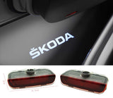 skoda superb welcome door light projector laser led plug and play oem easy install