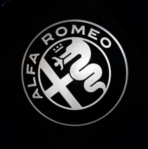 alfa romeo black logo door light projector laser led plug&play 1 year warranty