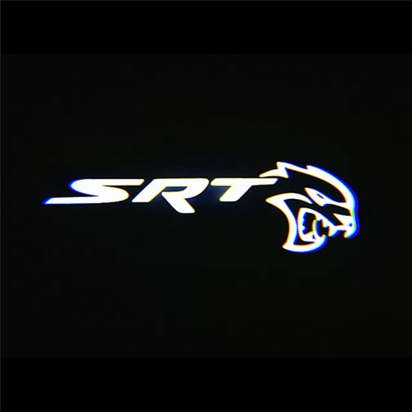 2x White SRT HD LED Door Projector Lights For Dodge Charger 2006-2021 – Multicolor